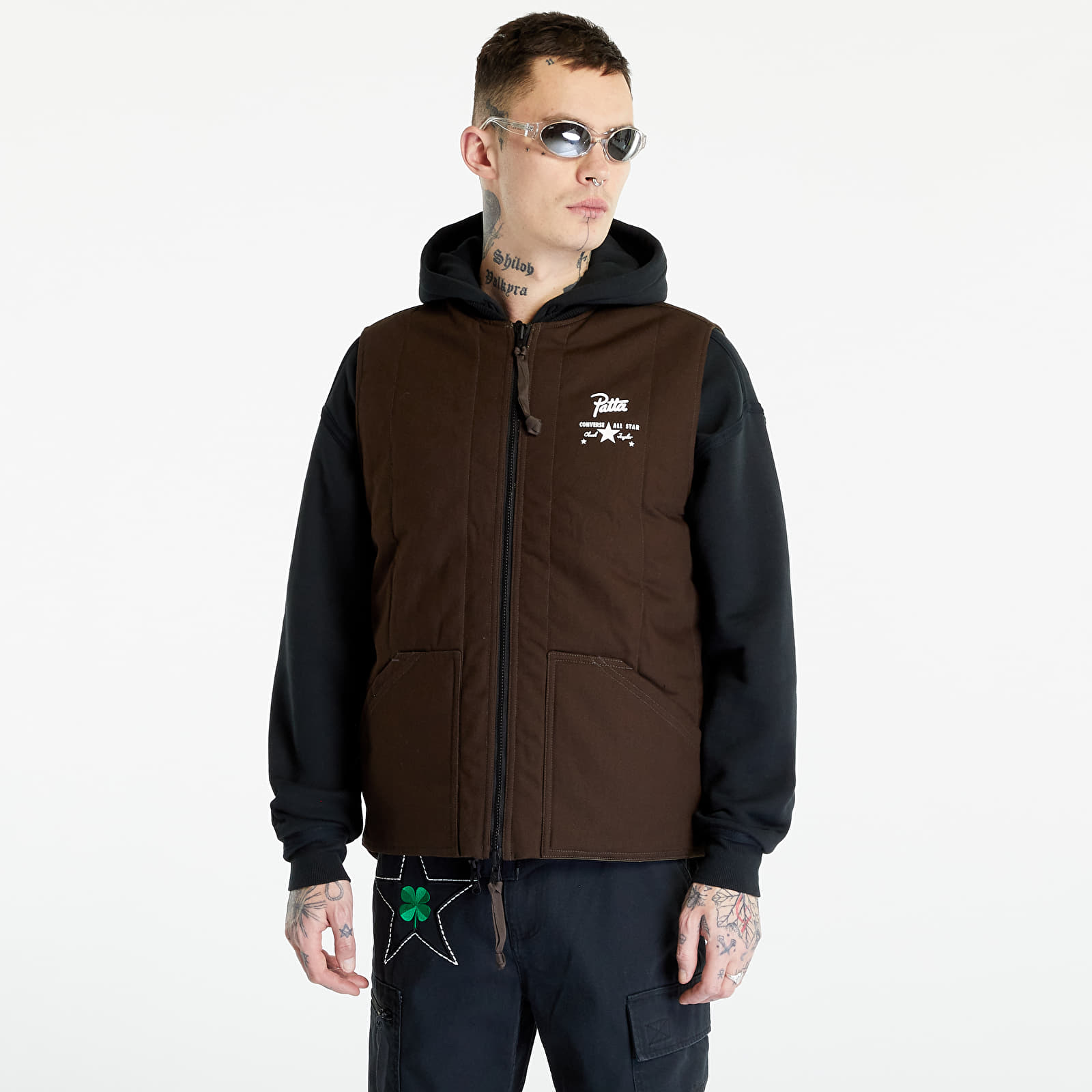 Vests Converse x Patta Four-Leaf Clover Utility Reversible Padded Vest Java