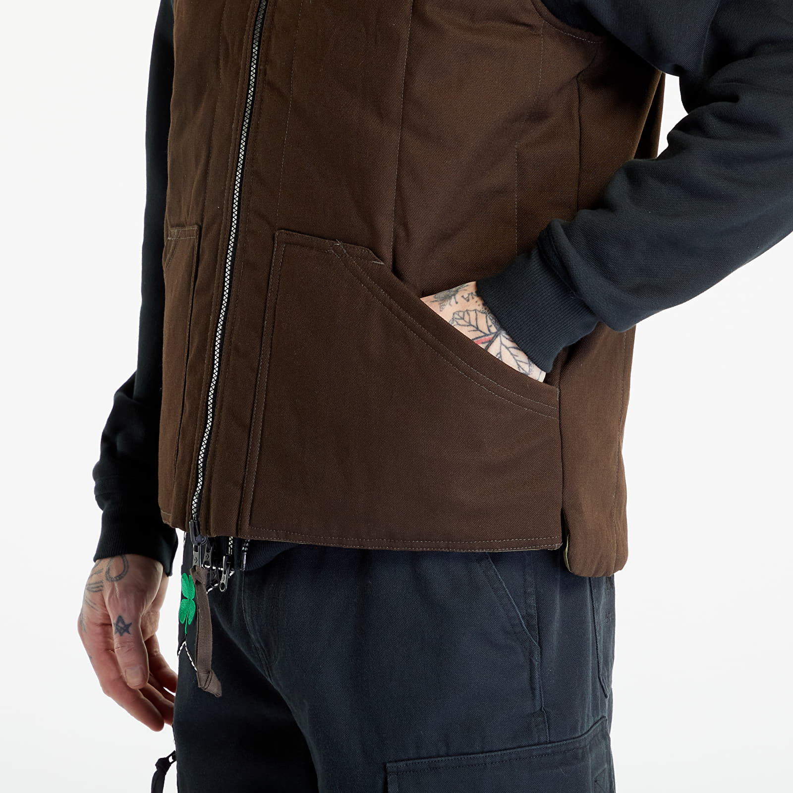 Vests Converse x Patta Four-Leaf Clover Utility Reversible Padded Vest Java