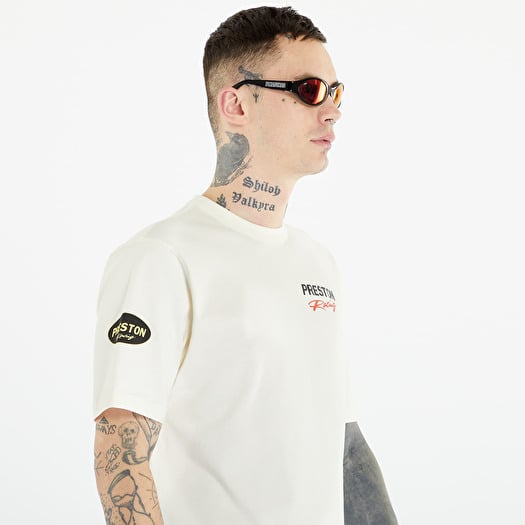 シャツ Heron Preston Racing SS Short Sleeve T-Shirt Black White HMA T-shirts Heron Preston Preston Racing Short Sleeve Tee White