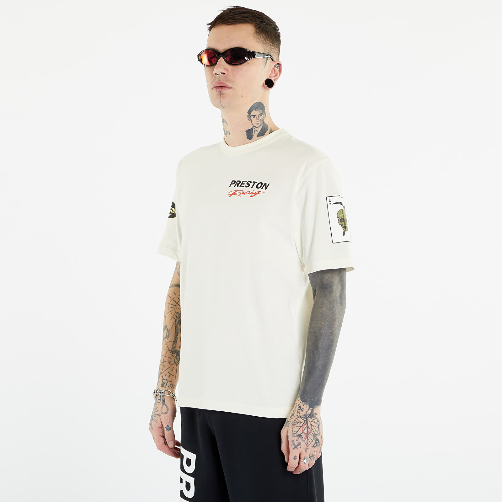 Tricouri  Heron Preston Preston Racing Short Sleeve Tee White/ Black
