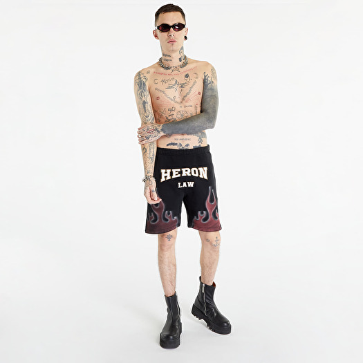 Shorts Heron Preston Heron Law Flames Sweatshorts Black/ Red