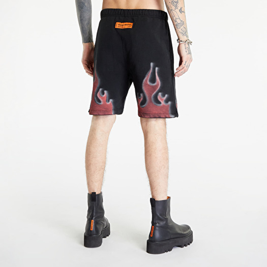 Shorts Heron Preston Heron Law Flames Sweatshorts Black/ Red