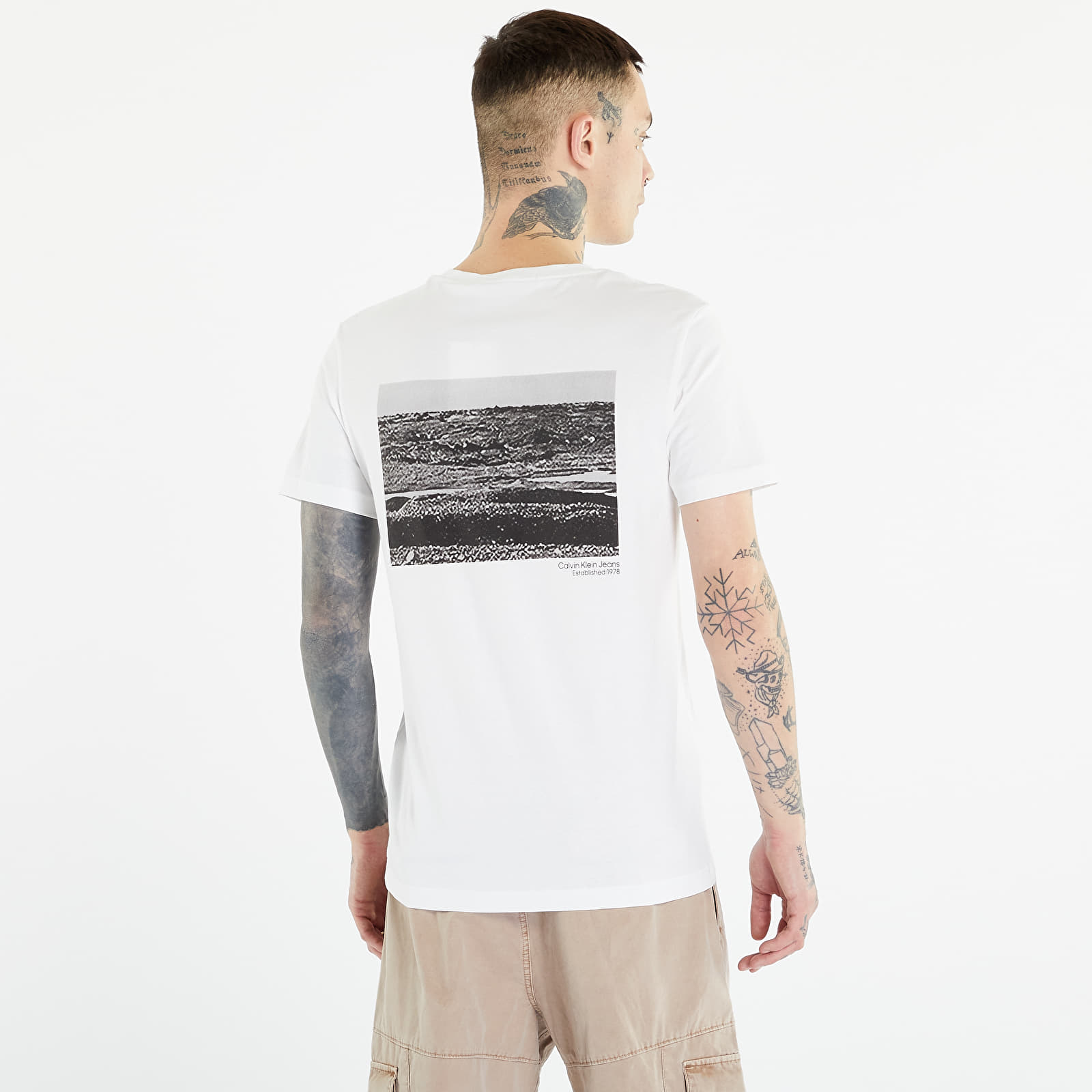 T-shirts Calvin Klein Jeans Landscape Box Back Short Sleeve T-Shirt Bright White