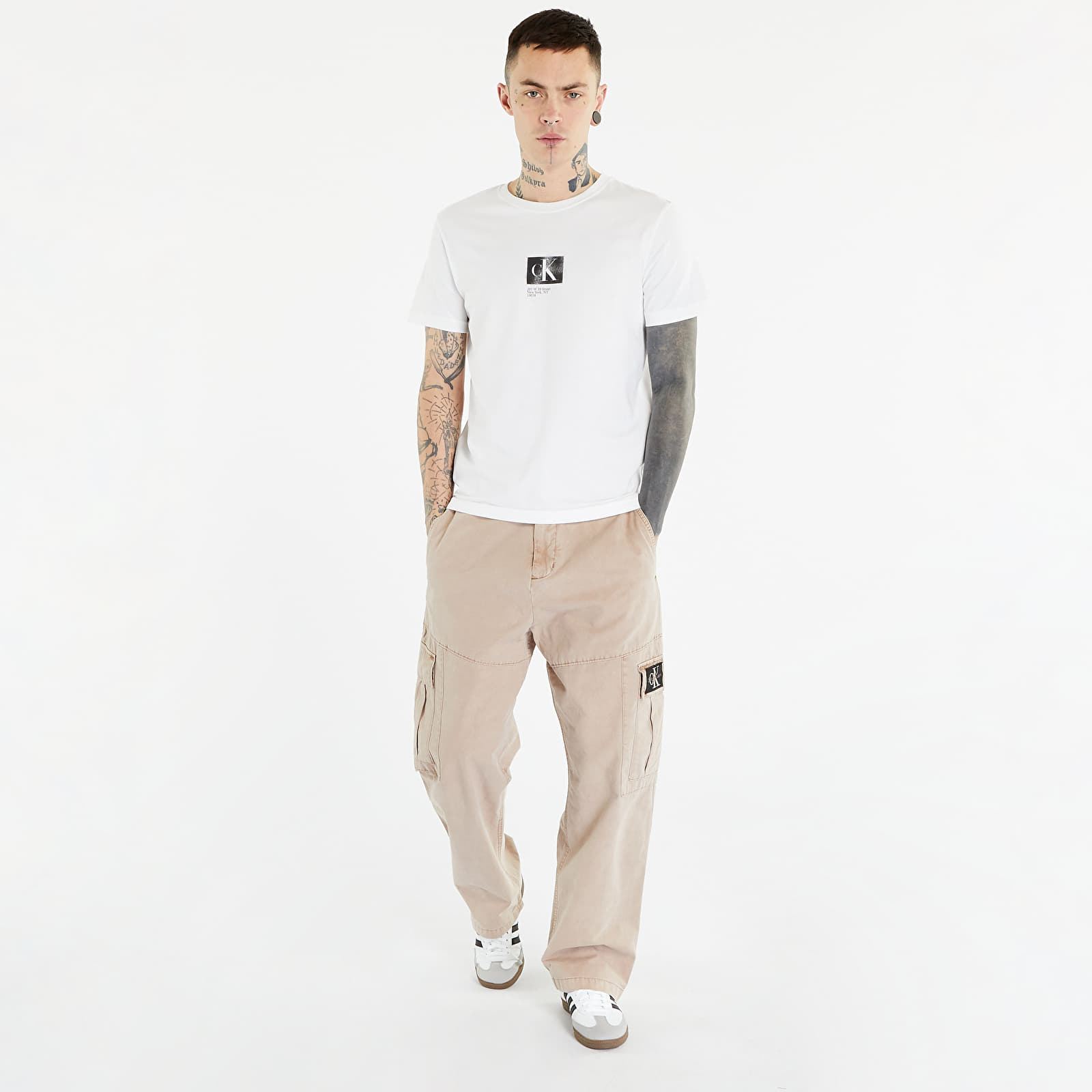 Μπλούζες Calvin Klein Jeans Landscape Box Back Short Sleeve T-Shirt Bright White