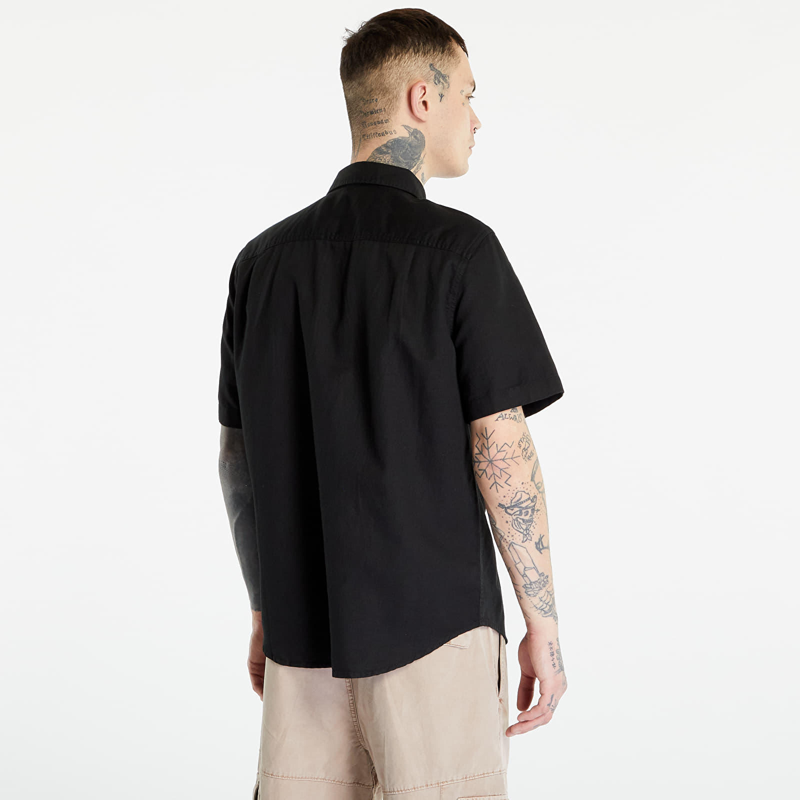 Shirts Calvin Klein Jeans Linen Short Sleeve Shirt Black