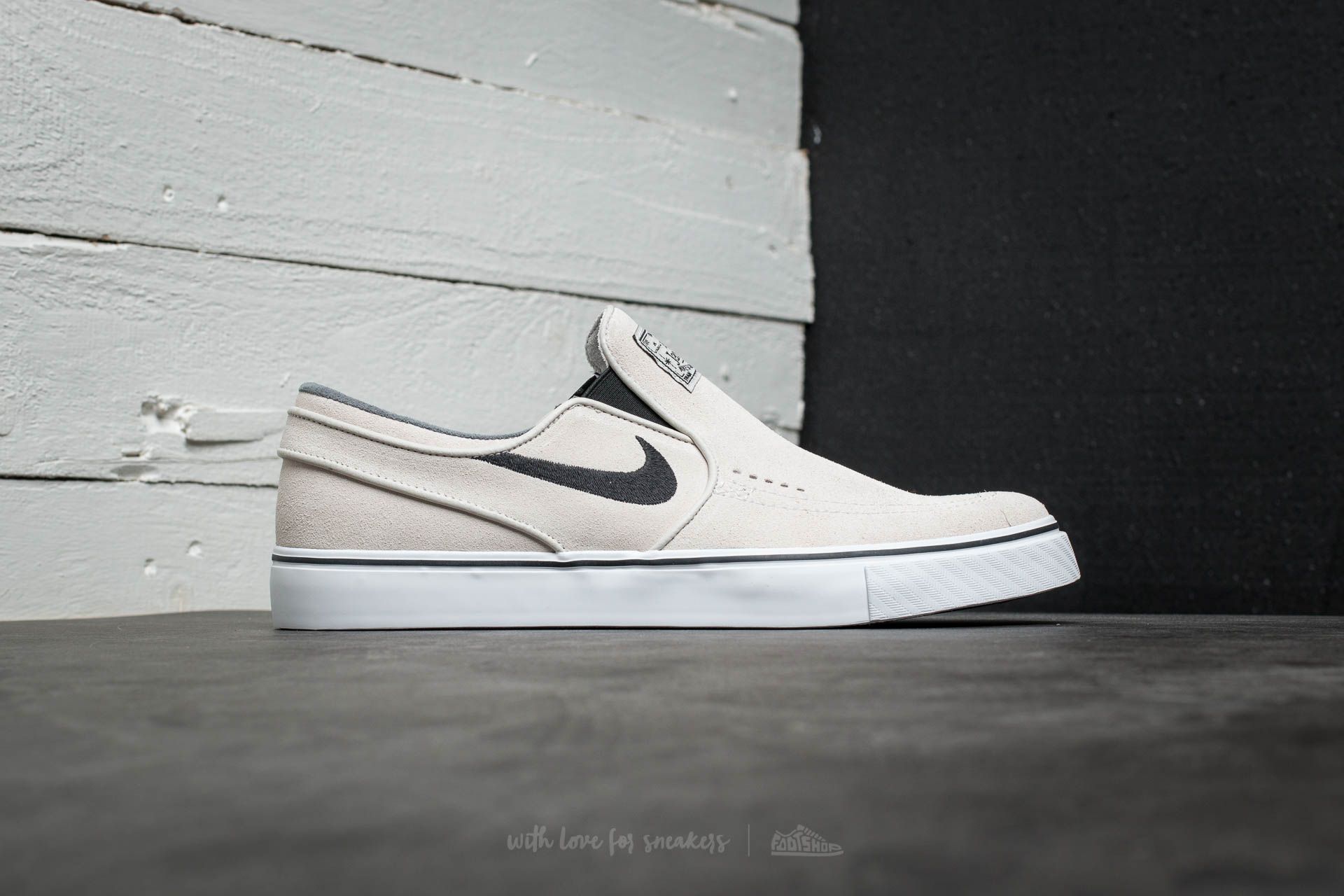 Férfi cipők Nike Zoom Stefan Janoski Slip On Light Bone/ Black-White-Black