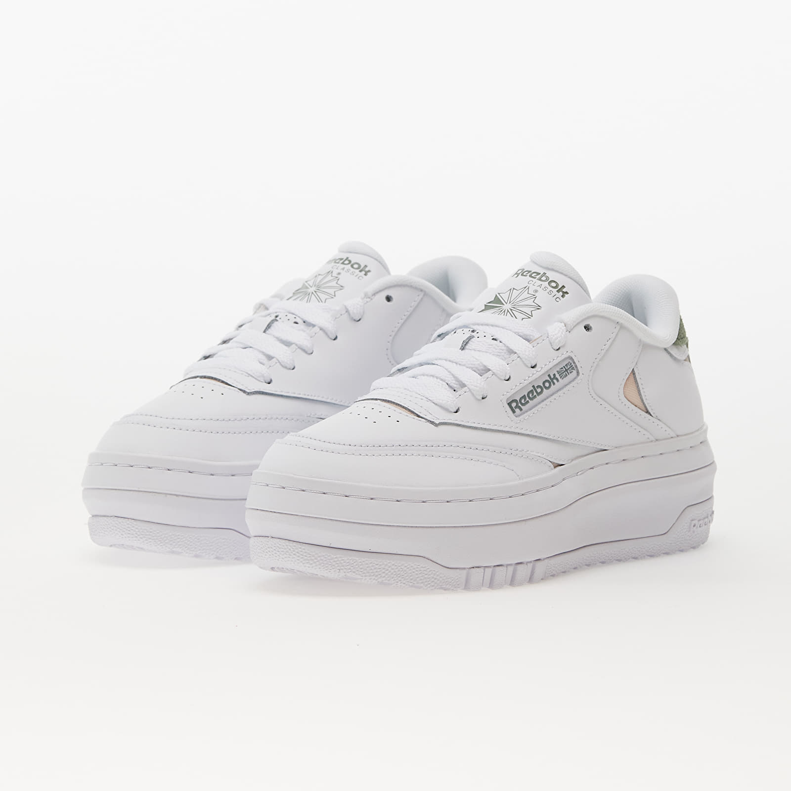 Women's shoes Reebok Club C Extra Ftw White/ Harmony Green/ Soft Ecru