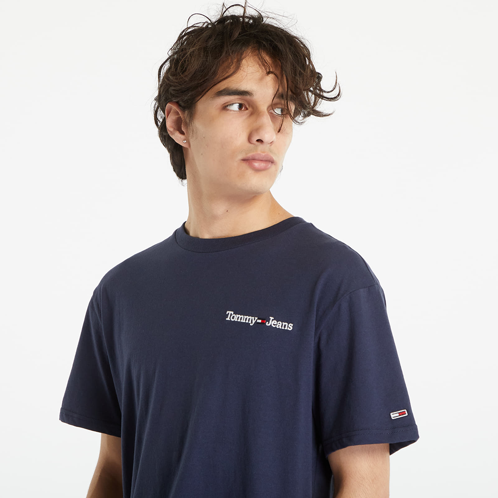 Tričká Tommy Jeans Classic Linear Short Sleeve T-Shirt Twilight Navy