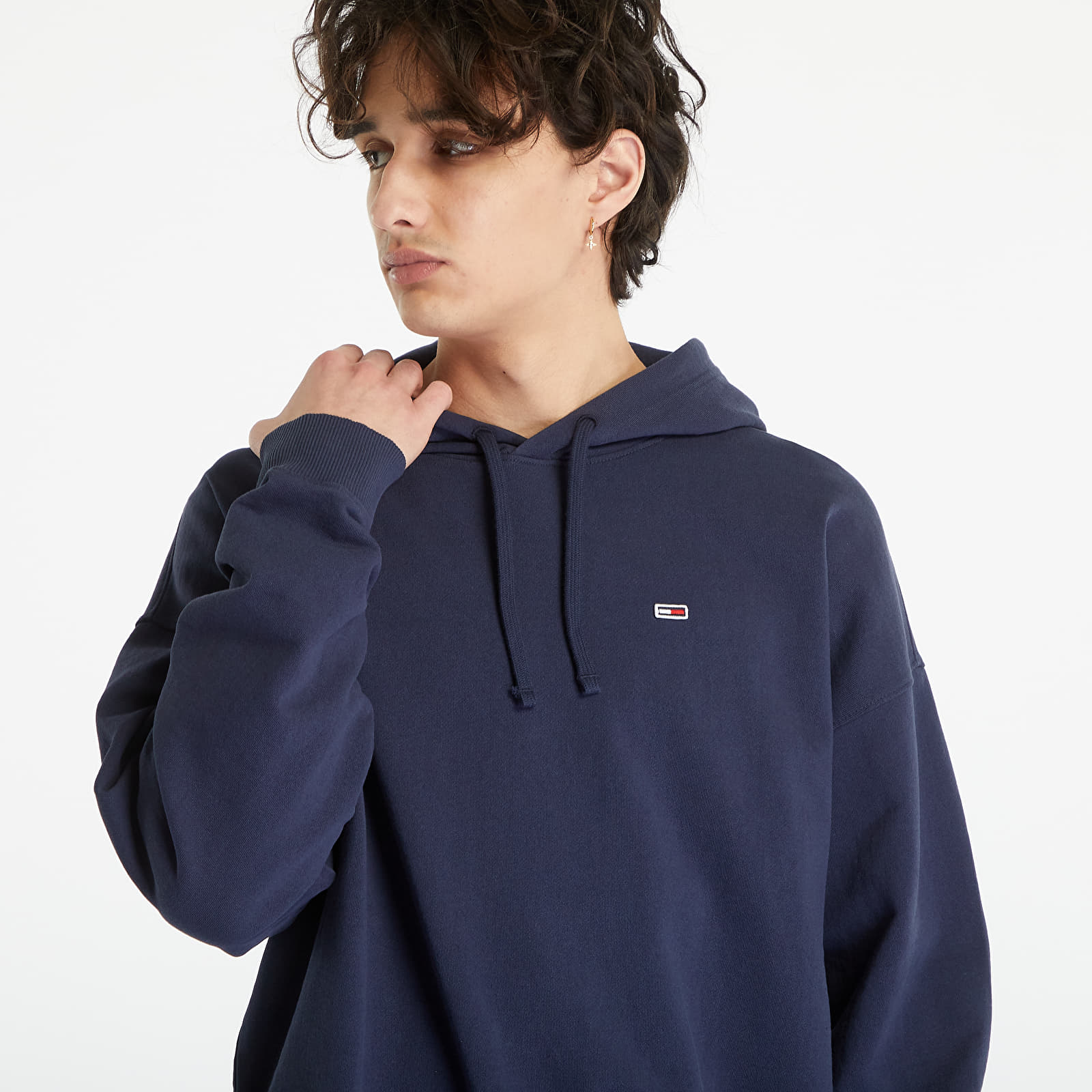 Tommy hilfiger oversized teddy store hoodie navy