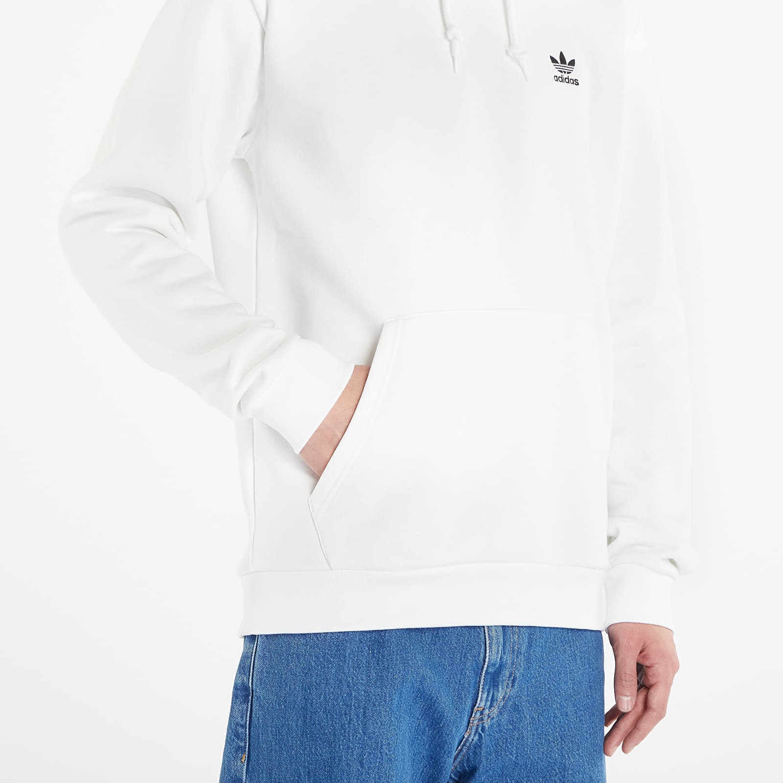 Sweatjacken und Sweatshirts adidas Originals Trefoil Essentials Hoodie White