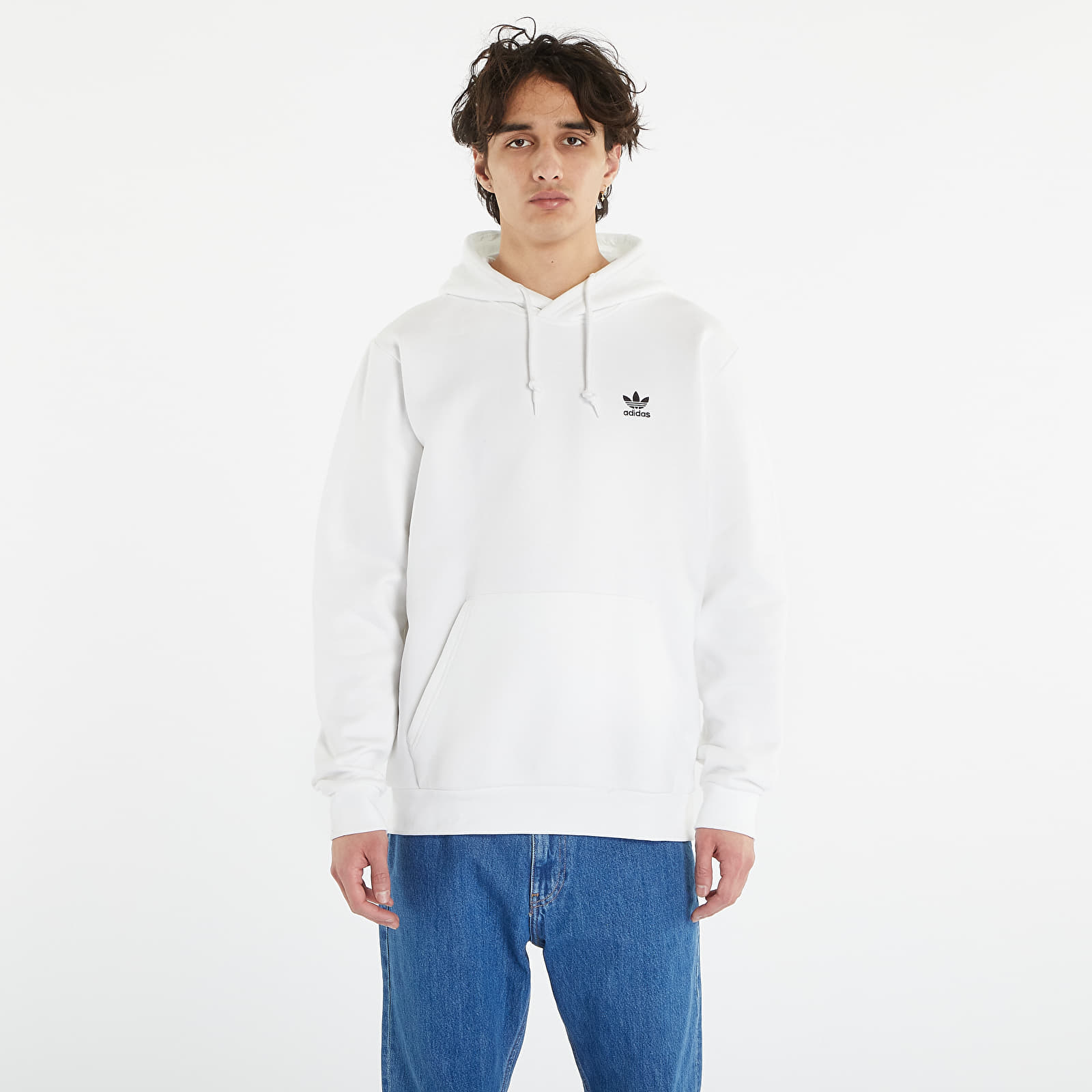 Sweatjacken und Sweatshirts adidas Originals Trefoil Essentials Hoodie White