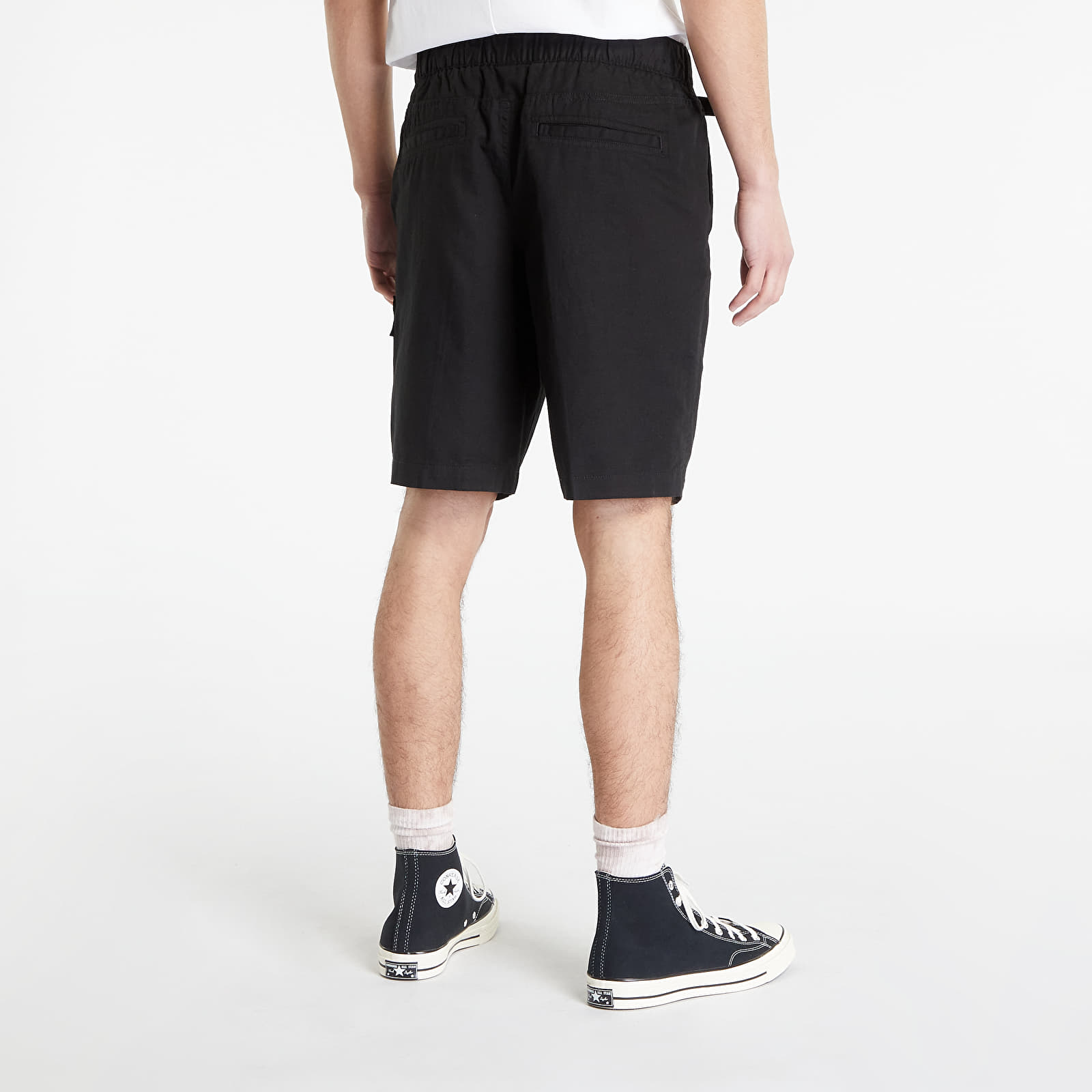 Pantaloni scurți Calvin Klein Jeans Linen Belted Shorts Black