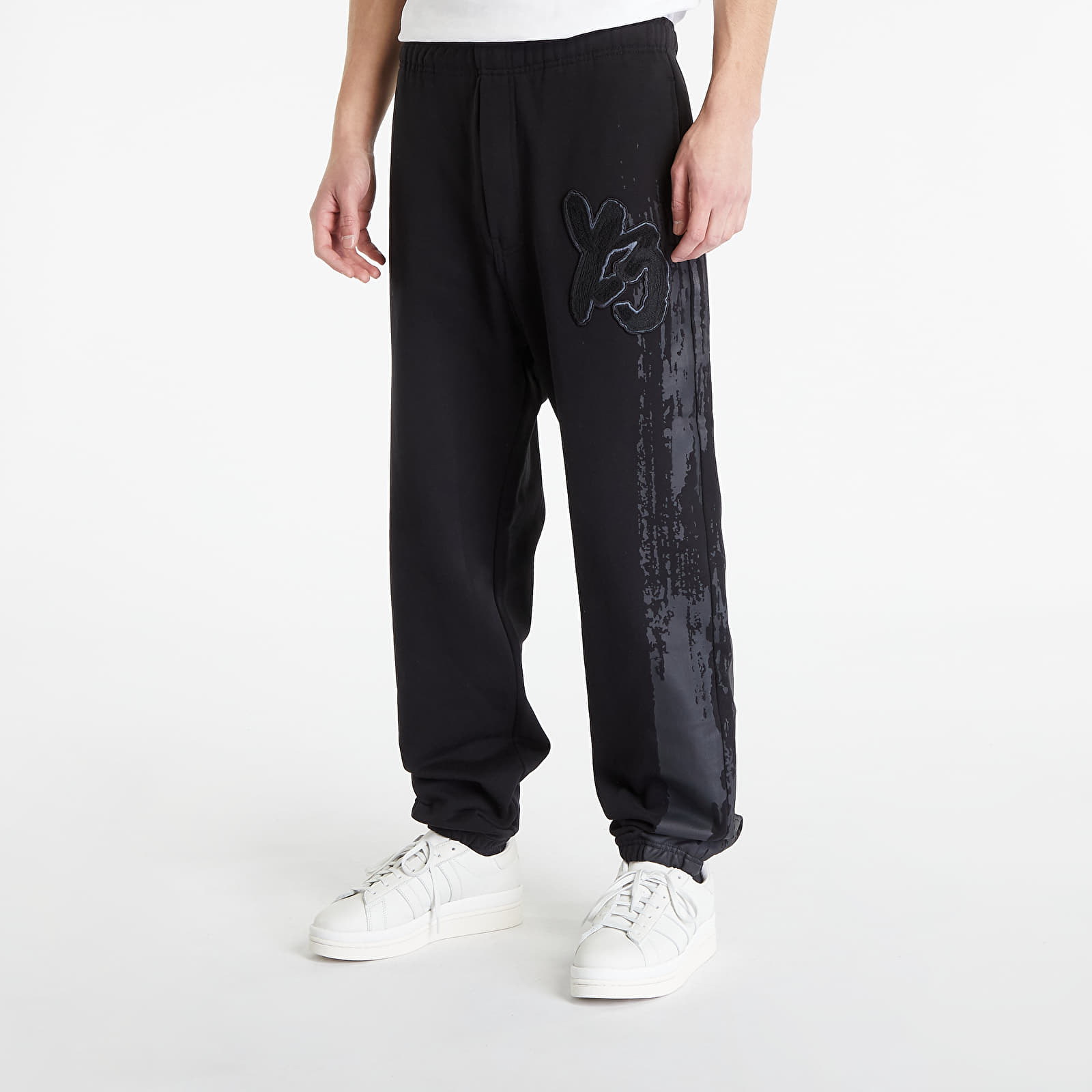 Levně Y-3 Graphic Logo French Terry Pants Black