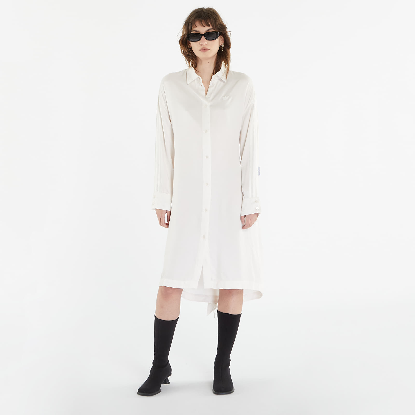 Φορέματα adidas Blue Version Club Long Sleeve Dress Core White