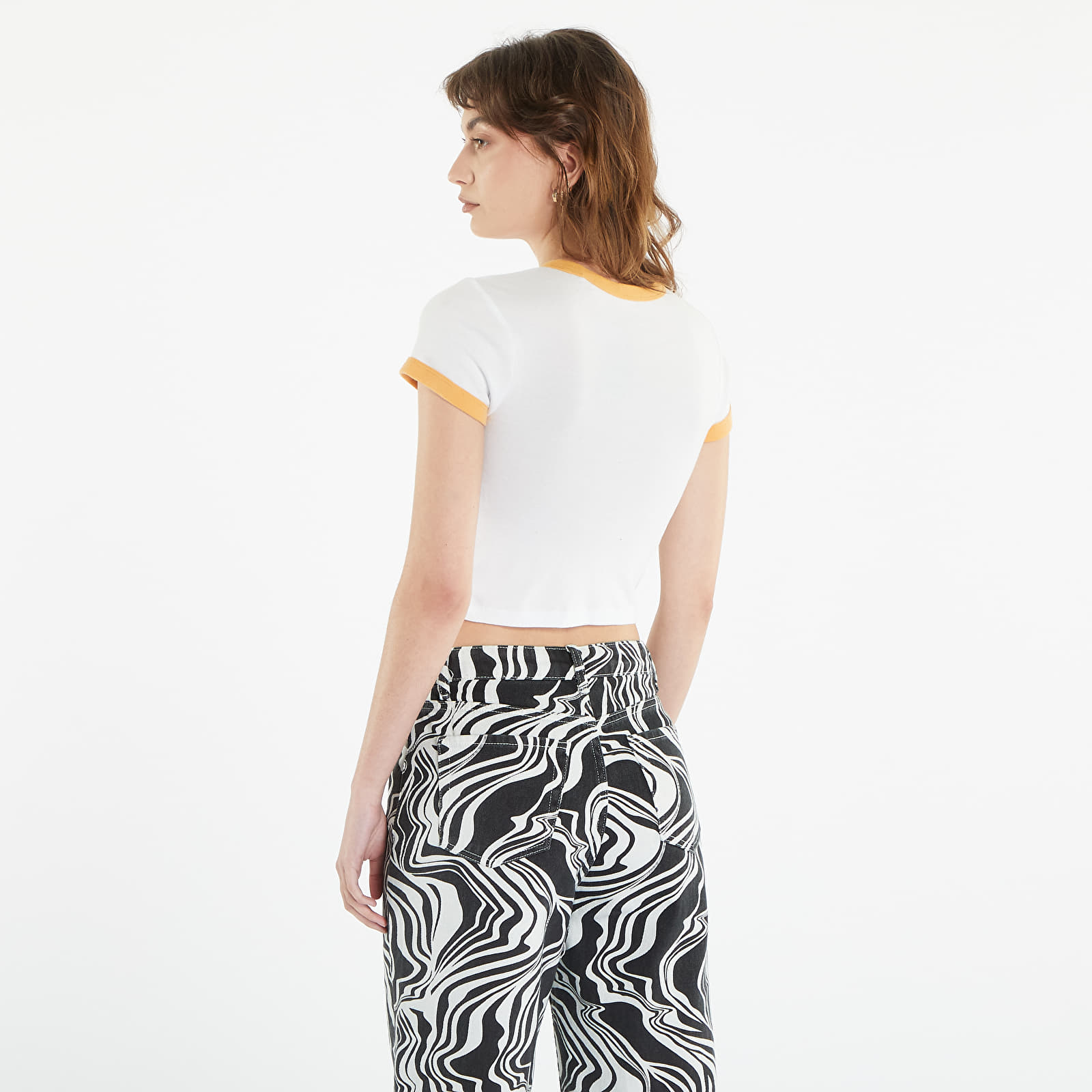 Pólók Levi's® Graphic Ringer Mini Tee Bright White / Golden Nugget - White