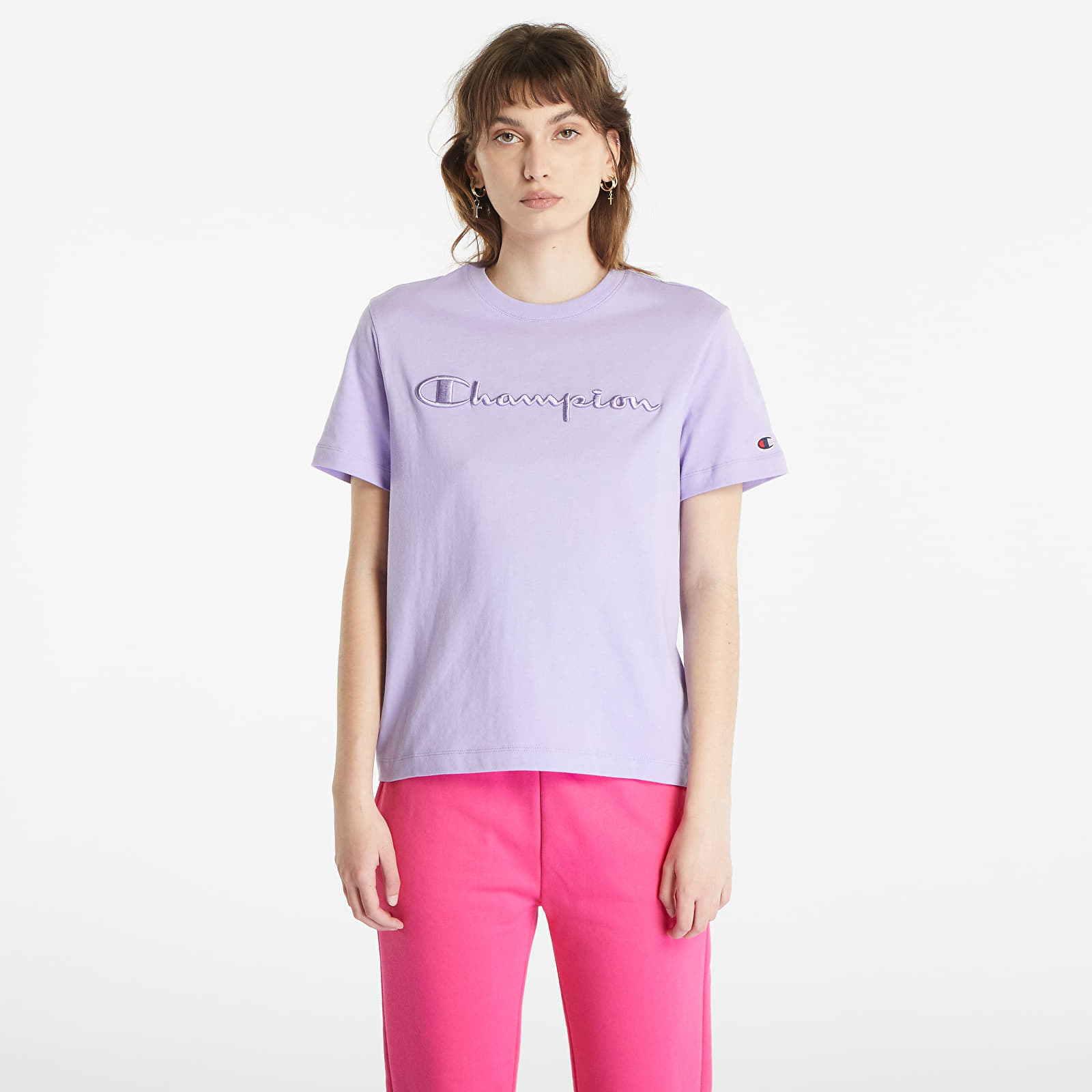 Levně Champion Crewneck T-Shirt Purple