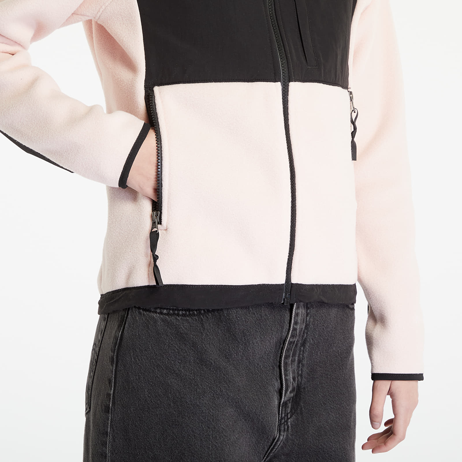 North face denali white hot sale