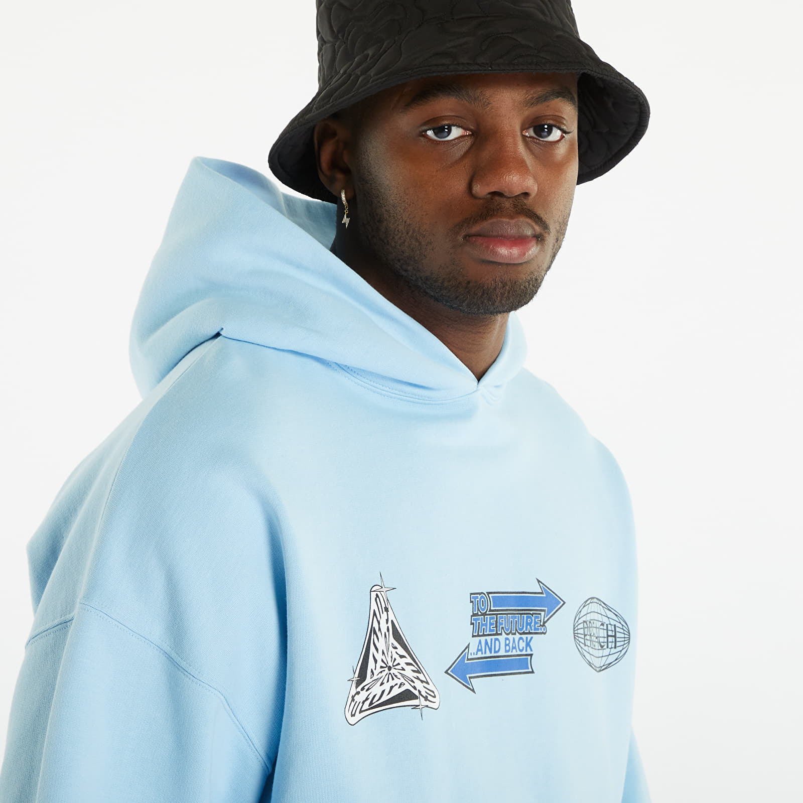 Sweatshirt PREACH Oversized Multi Logo H GOTS Sky Blue L