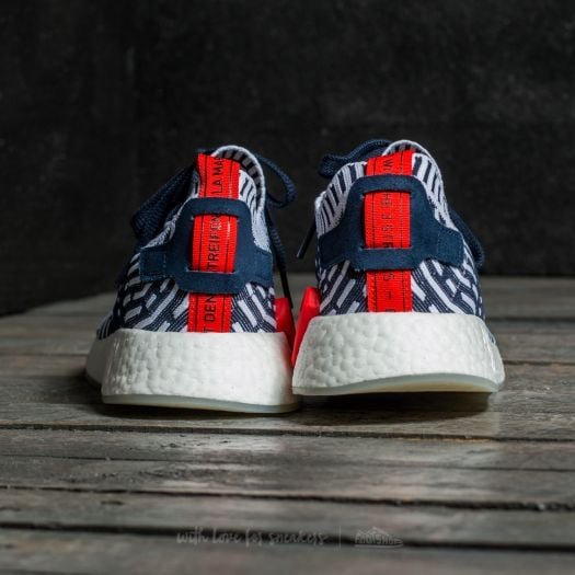 Zapatillas Hombre adidas NMD R2 Primeknit Collegiate Navy Collegiate Green Ftw White Footshop