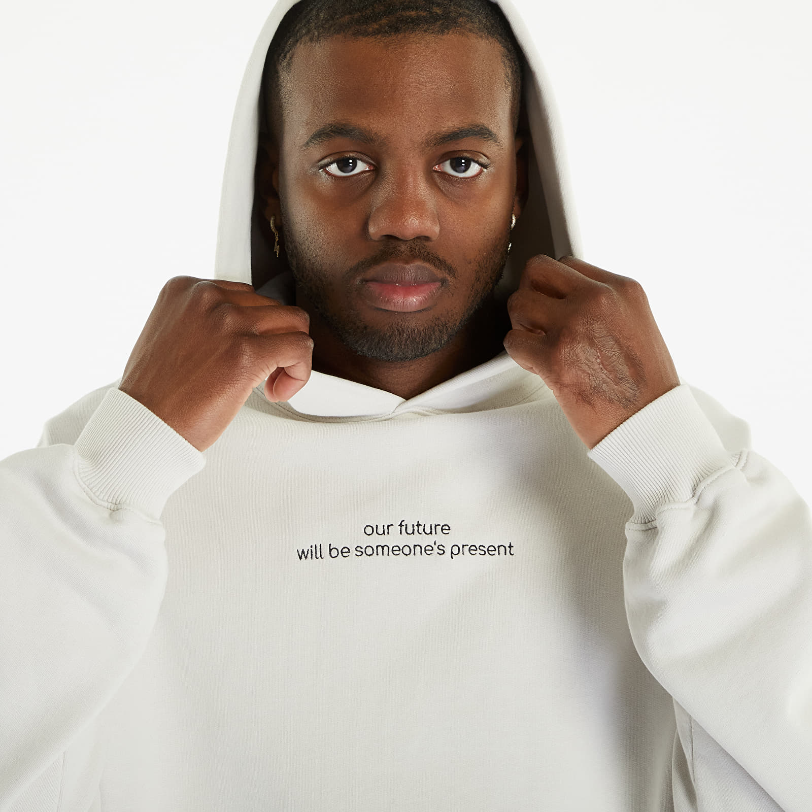 Hoodies and sweatshirts PREACH Oversized Universe H GOTS Bone