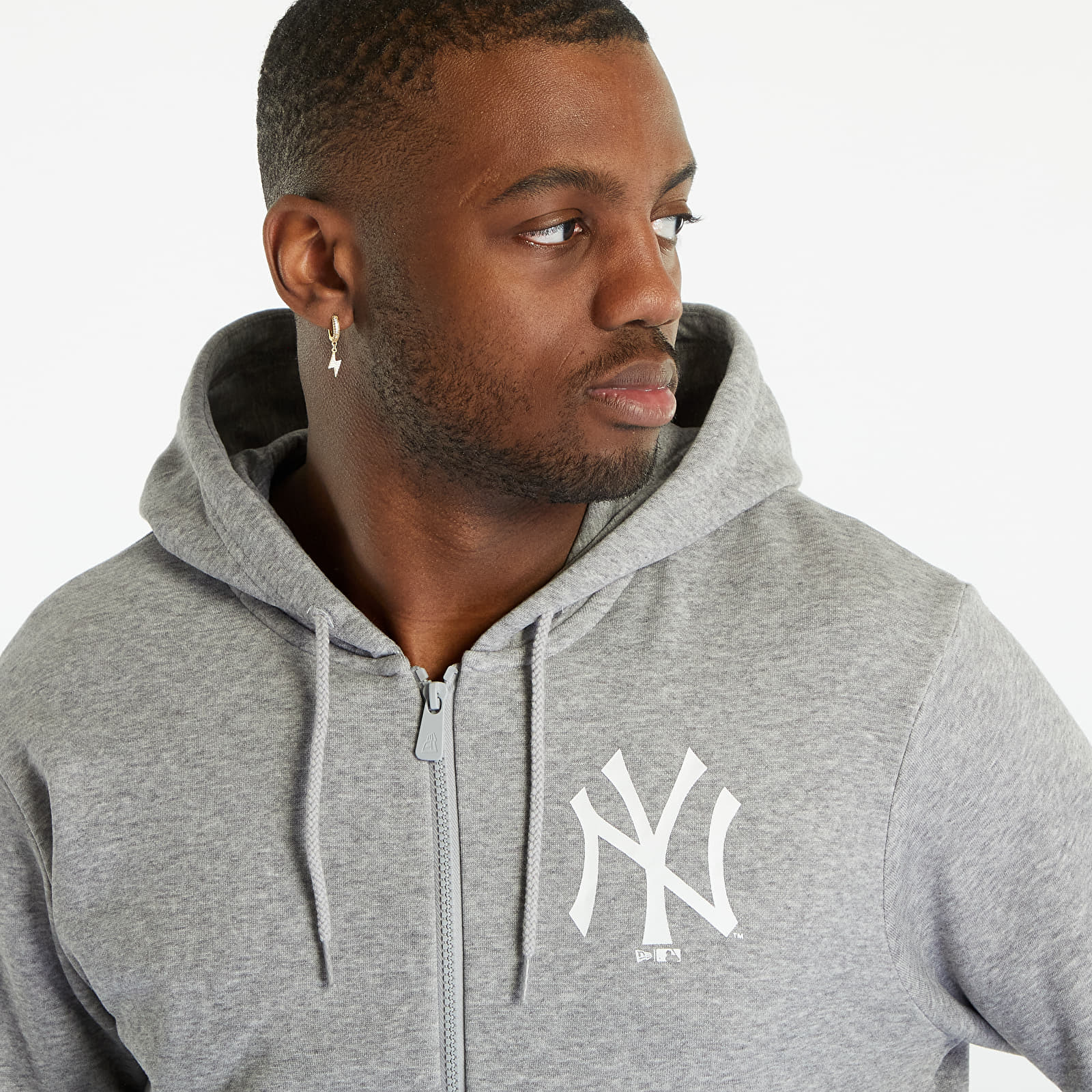 Sweatshirts New Era League Essentials Fz Hoody New York Yankees Hgrwhi