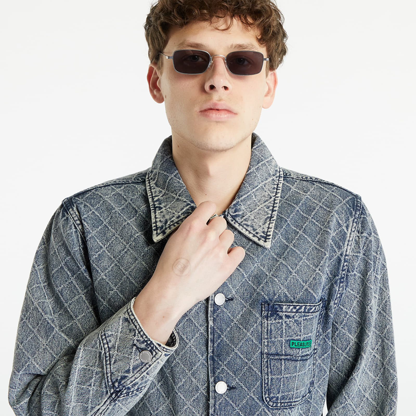 Dzsekik Pleasures Ingress Chore Coat Washed Indigo