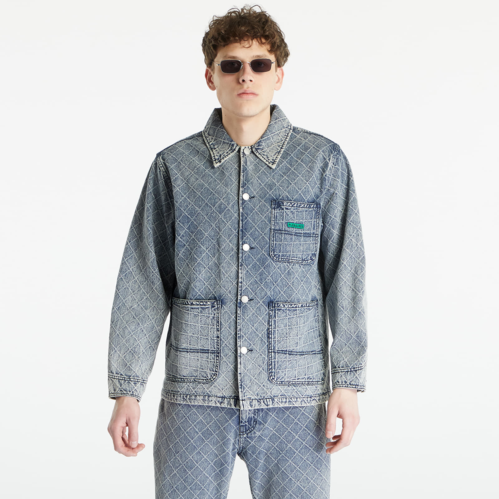 Dzsekik Pleasures Ingress Chore Coat Washed Indigo