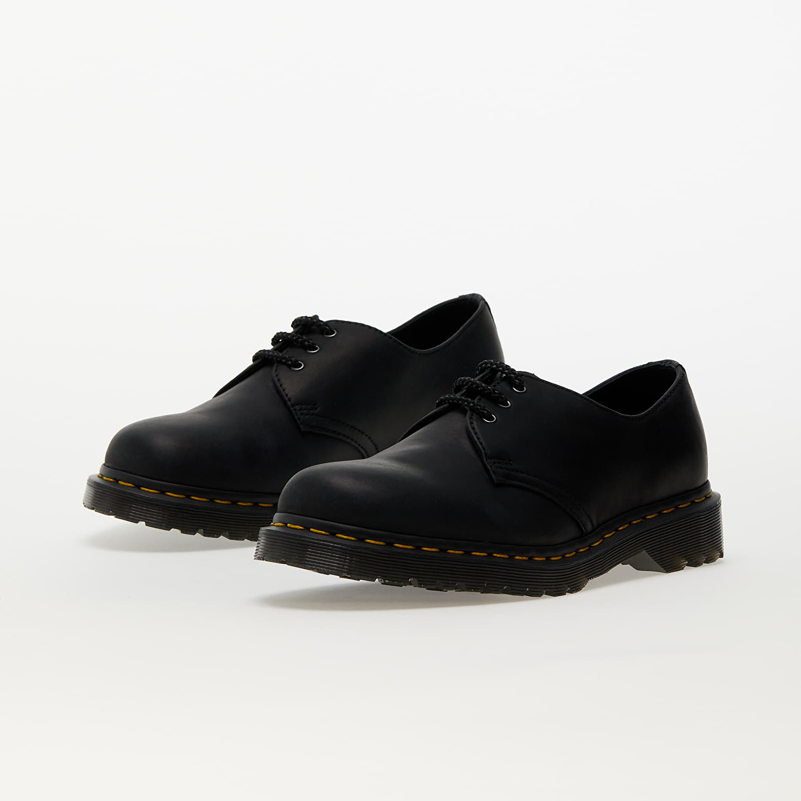 Scarpe uomo Dr. Martens 1461 3 Eye Shoe Black Waxed Full Grain