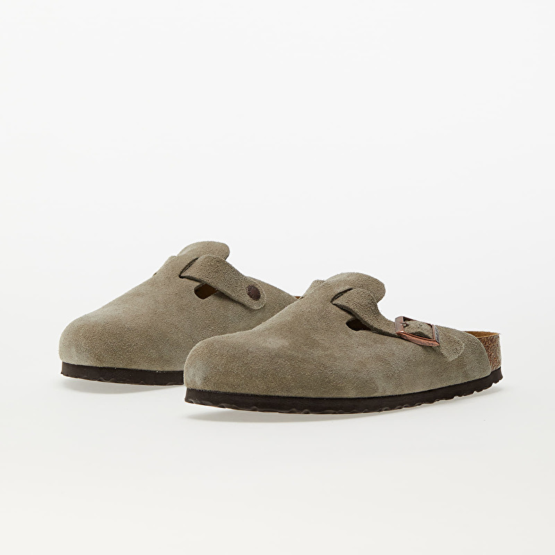 Birkenstock Boston Soft Footbed Velvet Taupe | Footshop display picture 1