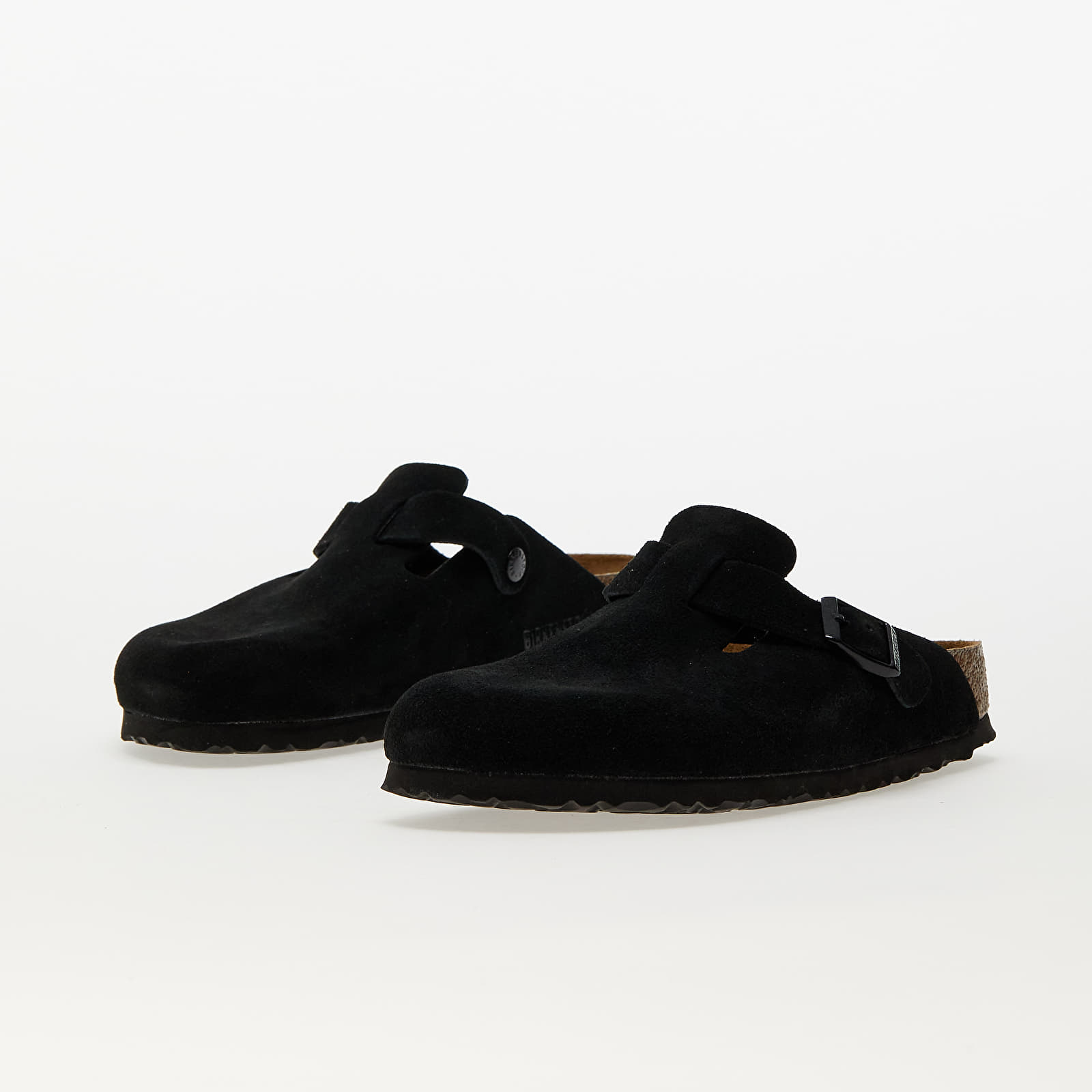Női cipők Birkenstock Boston Soft Footbed Velvet Leather Black