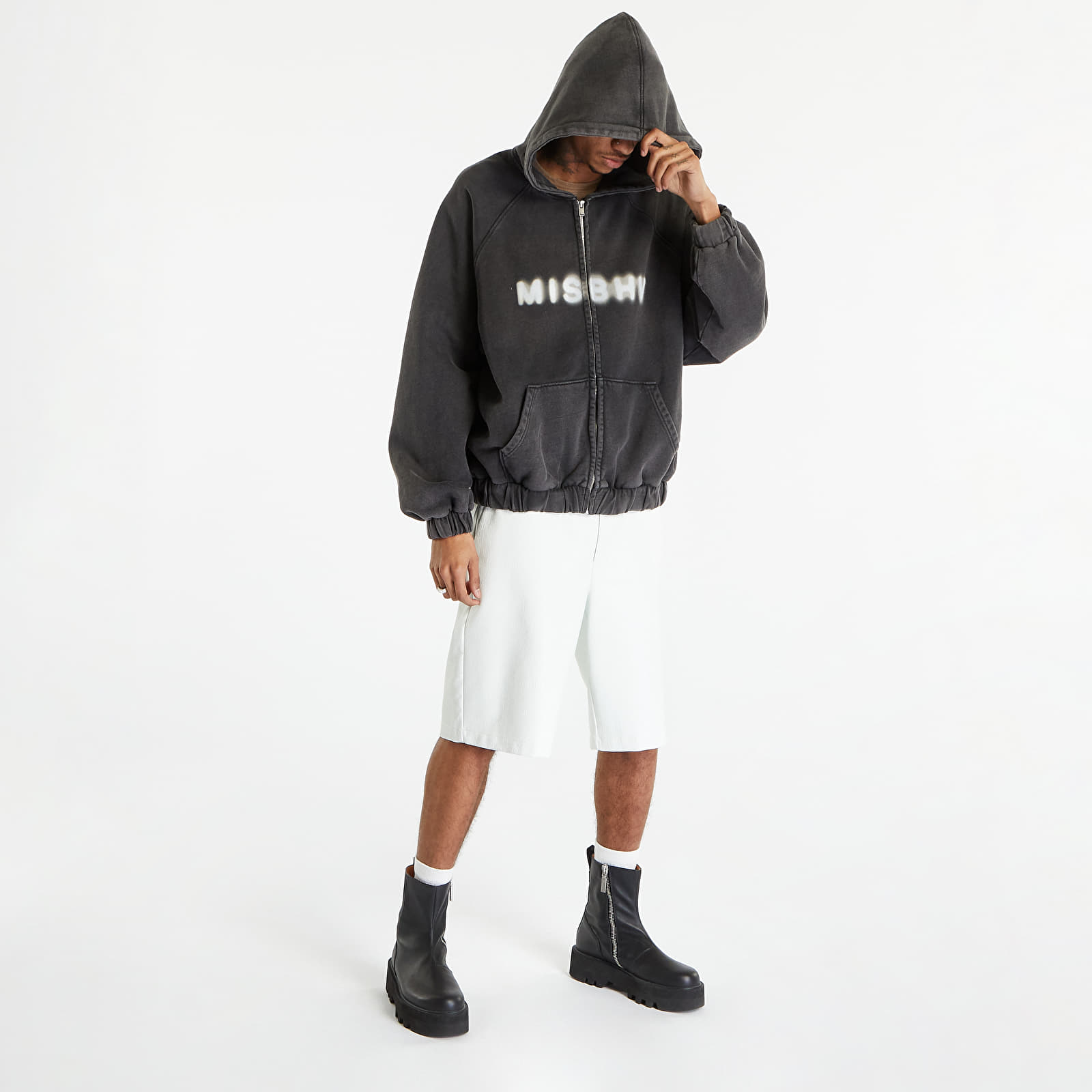 Sweatjacken und Sweatshirts MISBHV Community Zipped Hoodie Washed Black
