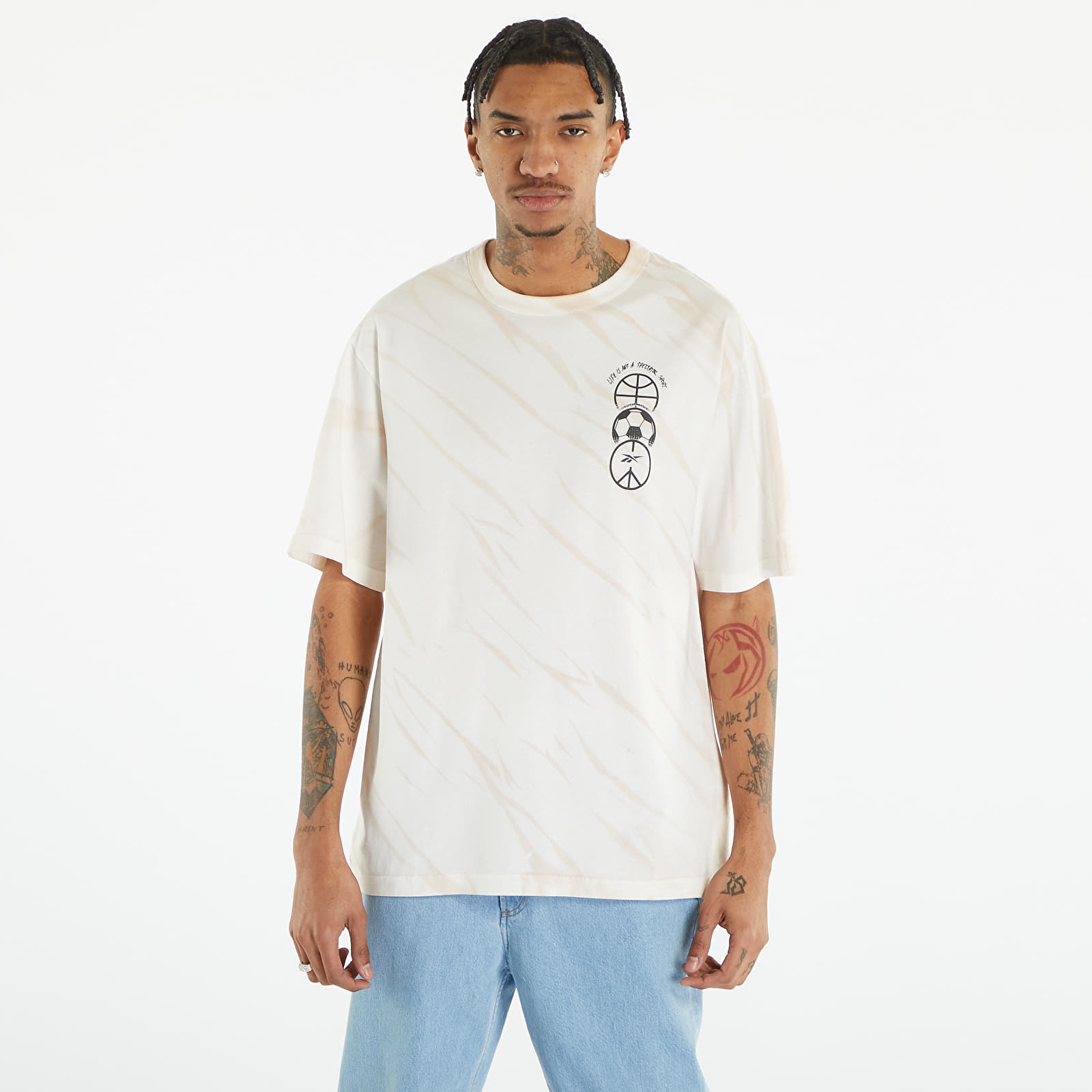 Trička Reebok Classics Block Party T-Shirt Chalk