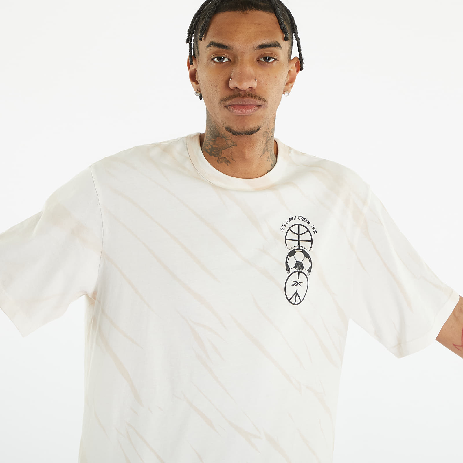Trička Reebok Classics Block Party T-Shirt Chalk