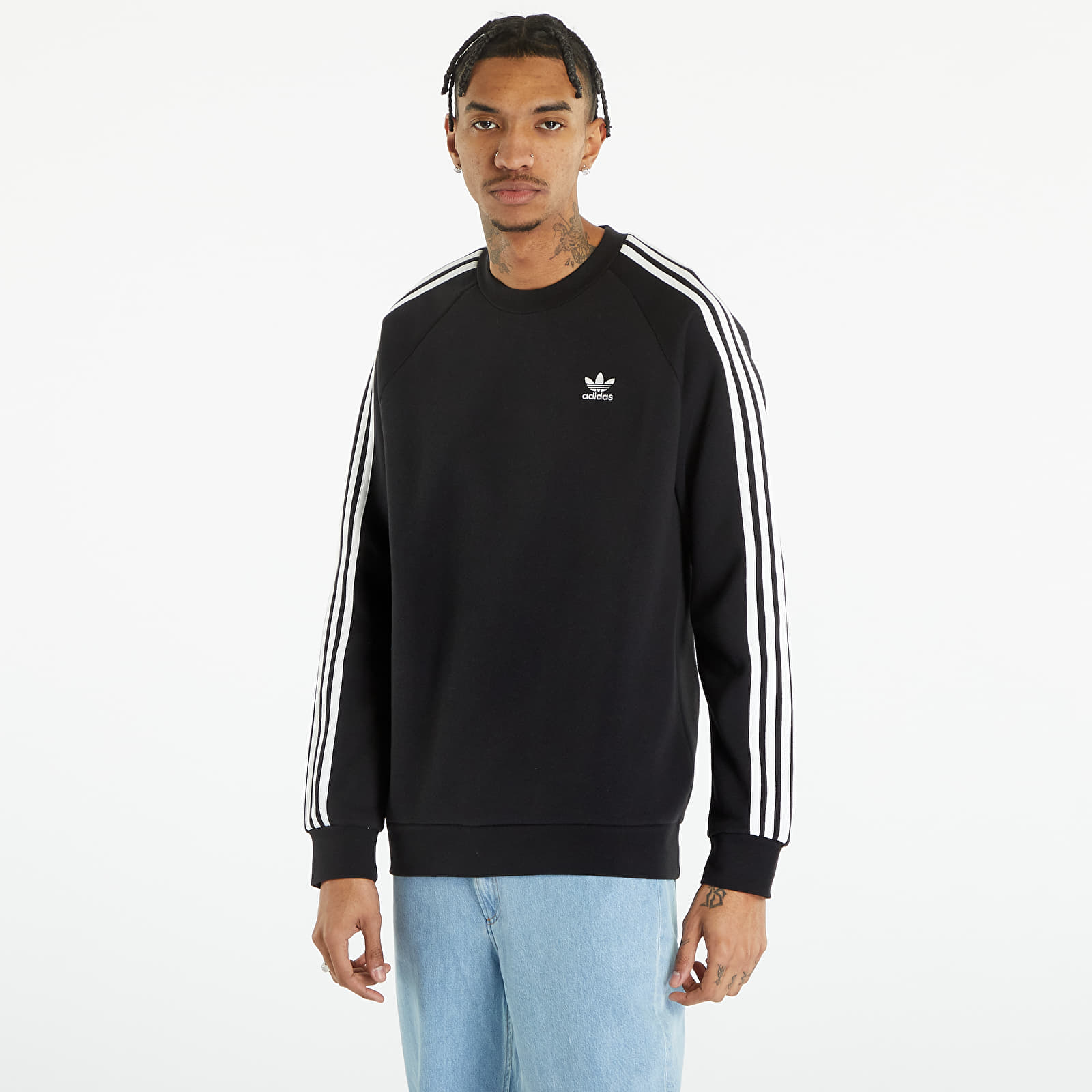 Hoodies and sweatshirts adidas Originals Classics 3-Stripes Crewneck Black