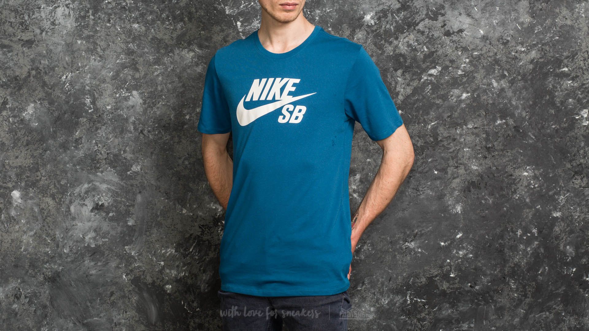 Koszulki Nike SB Logo Tee Industrial Blue/ White