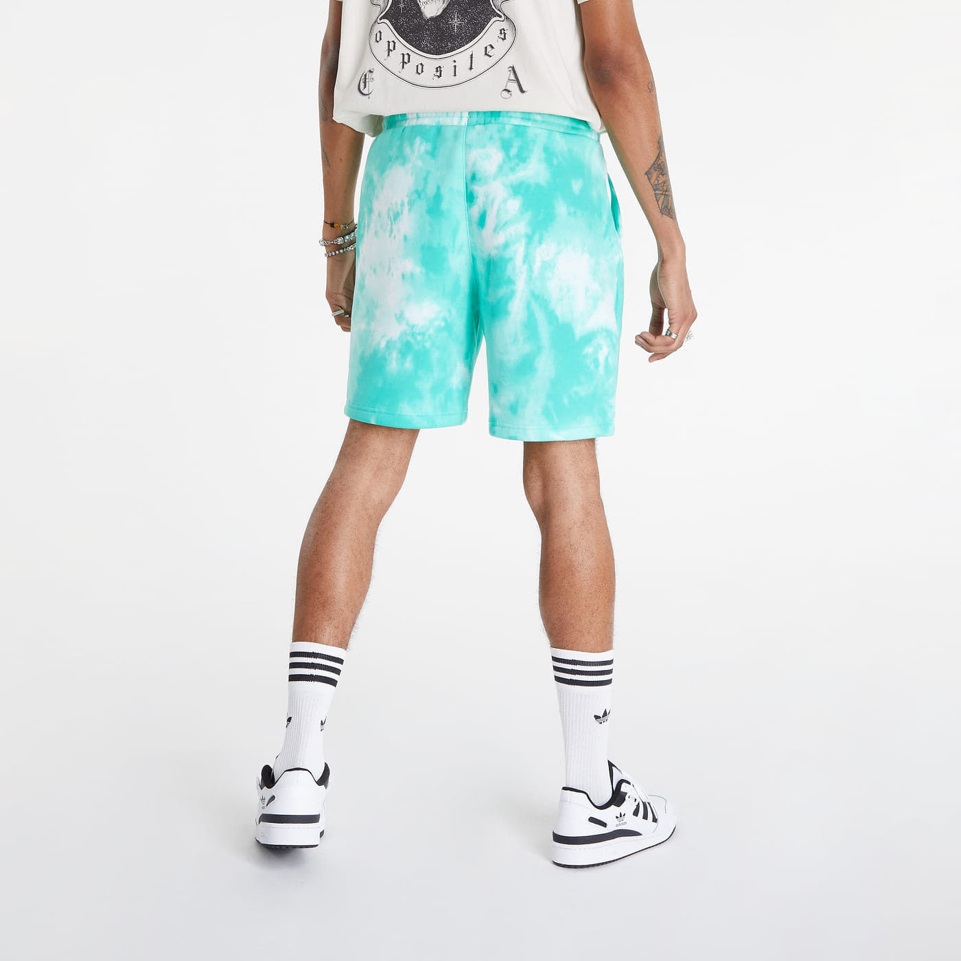 Pantaloni scurți adidas Originals Adicolor Essentials Trefoil Tie Dye