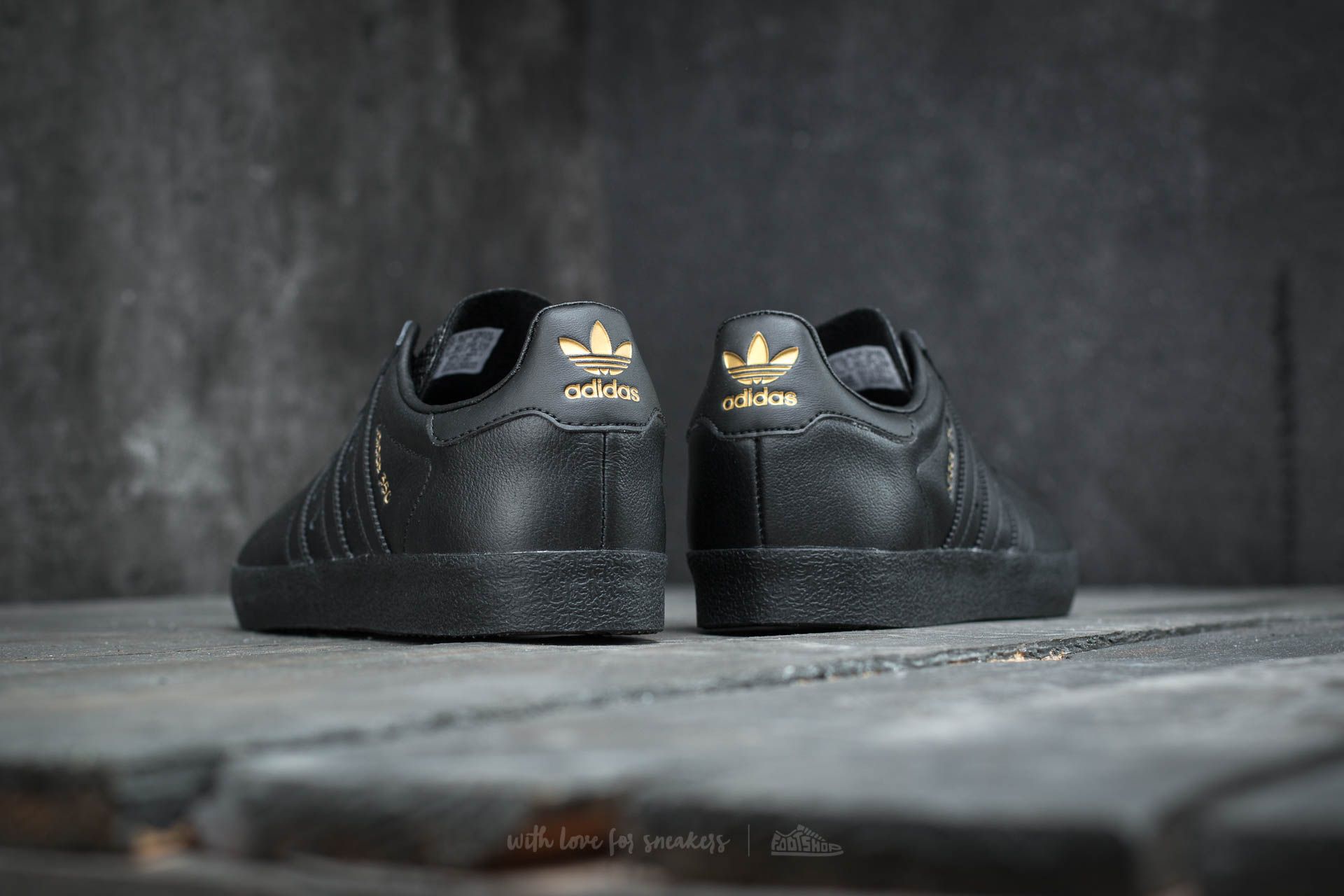 Adidas 350 black leather online