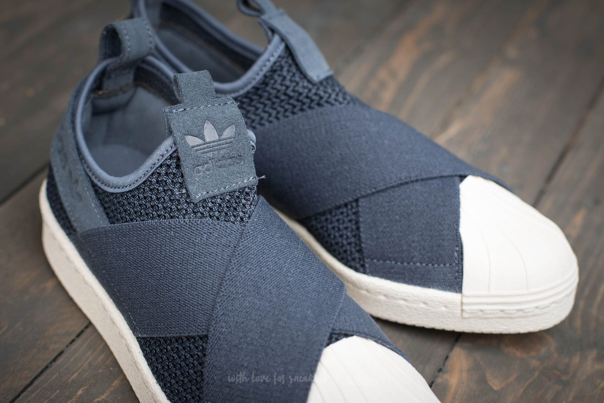 Adidas superstar hotsell slip on navy