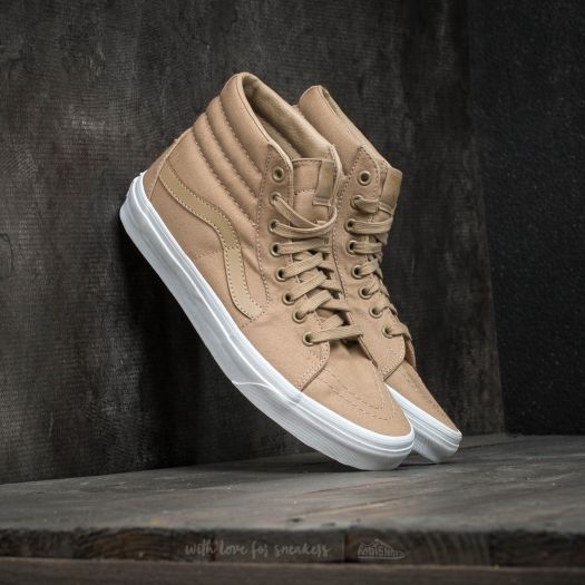 Men s shoes Vans Sk8 Hi Mono Canvas Khaki True Footshop