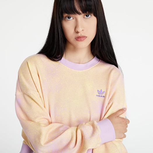 Hoodies and sweatshirts adidas Originals Allover Print Sweater Lilac Almost Yellow Footshop