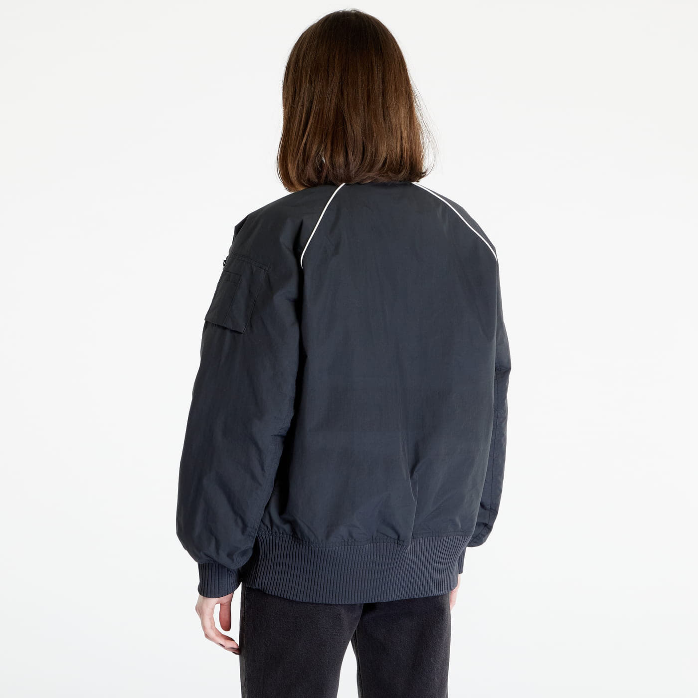 Adidas originals popper store bomber jacket in black