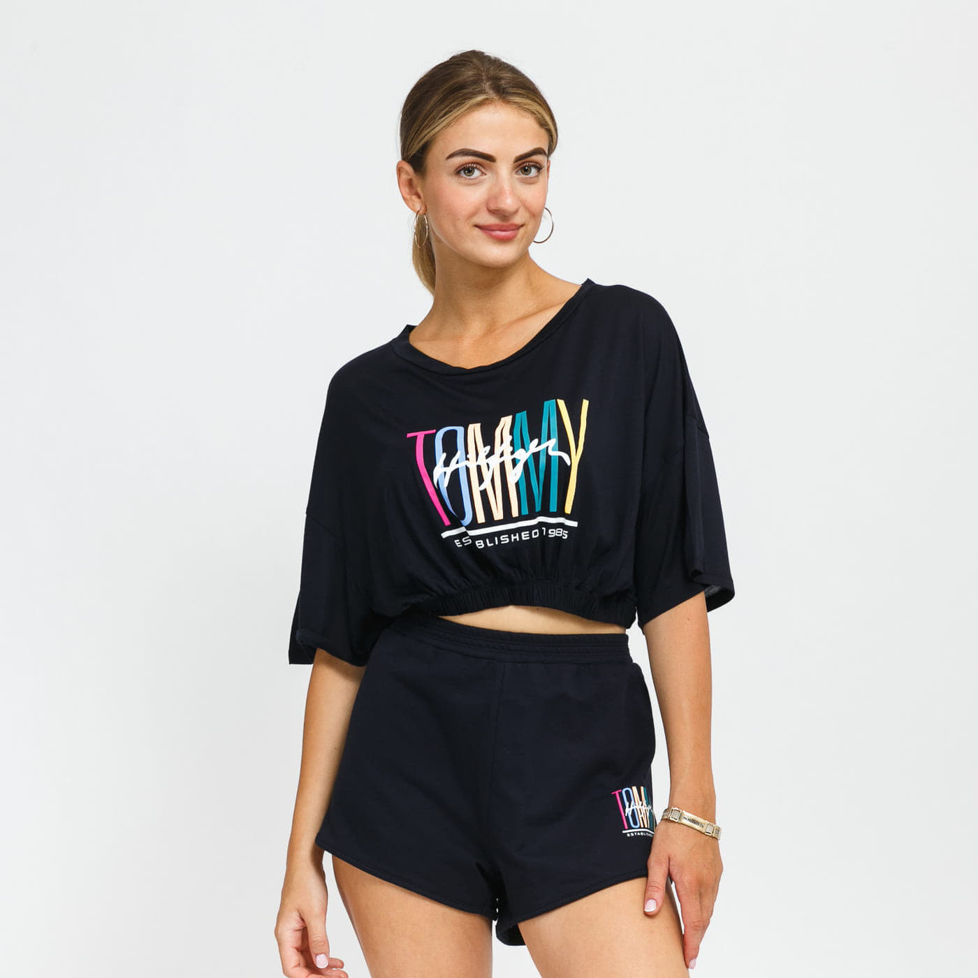 Camisetas Tommy Hilfiger W Cropped Tee Navy
