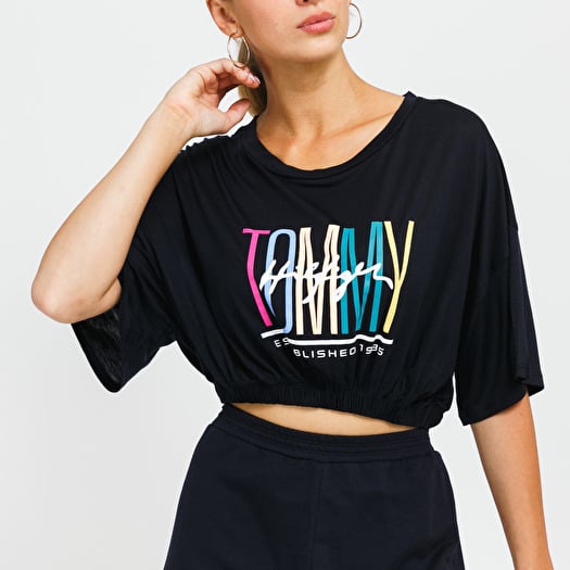 Tommy hilfiger crop t shirt on sale