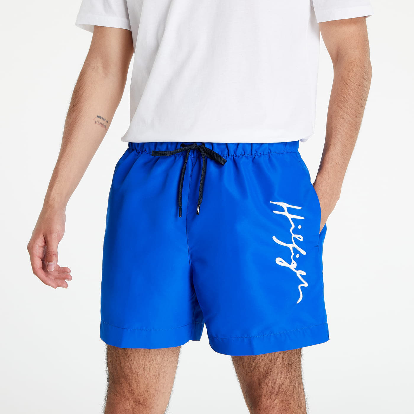 Plavky Tommy Hilfiger Logo Medium Drawstring Swim Shorts Blue