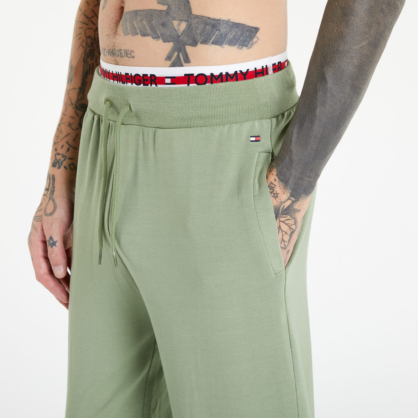 Pyjamas Tommy Hilfiger Logo Tape Track Joggers Green Footshop