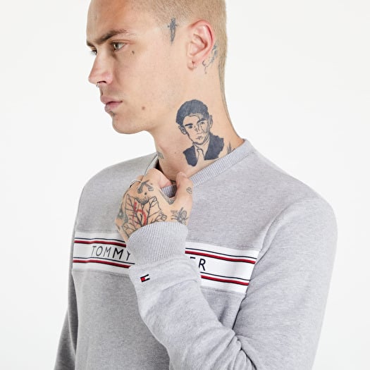 Hoodies and sweatshirts Tommy Hilfiger Signature Tape Logo Sweatshirt Grey  | Footshop