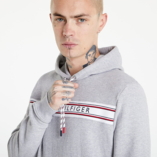 Hoodies and sweatshirts Tommy Hilfiger Signature Tape Hoodie Grey Footshop