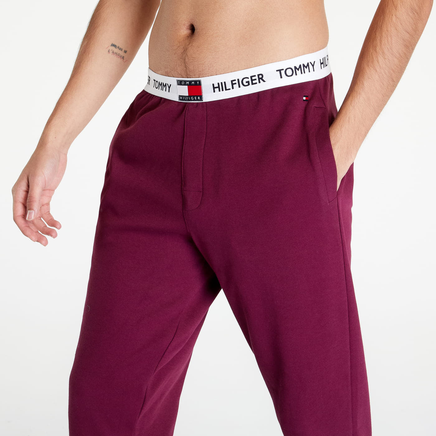 Joggingbukser Tommy Hilfiger 85 Relaxed Fit Lounge Bottoms Classic Burgundy