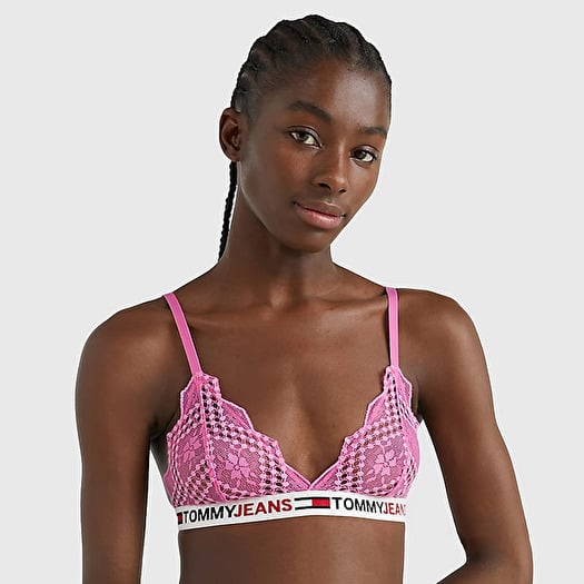 Bra Tommy Hilfiger Unlined Lace Triangle Bra Pink Armour