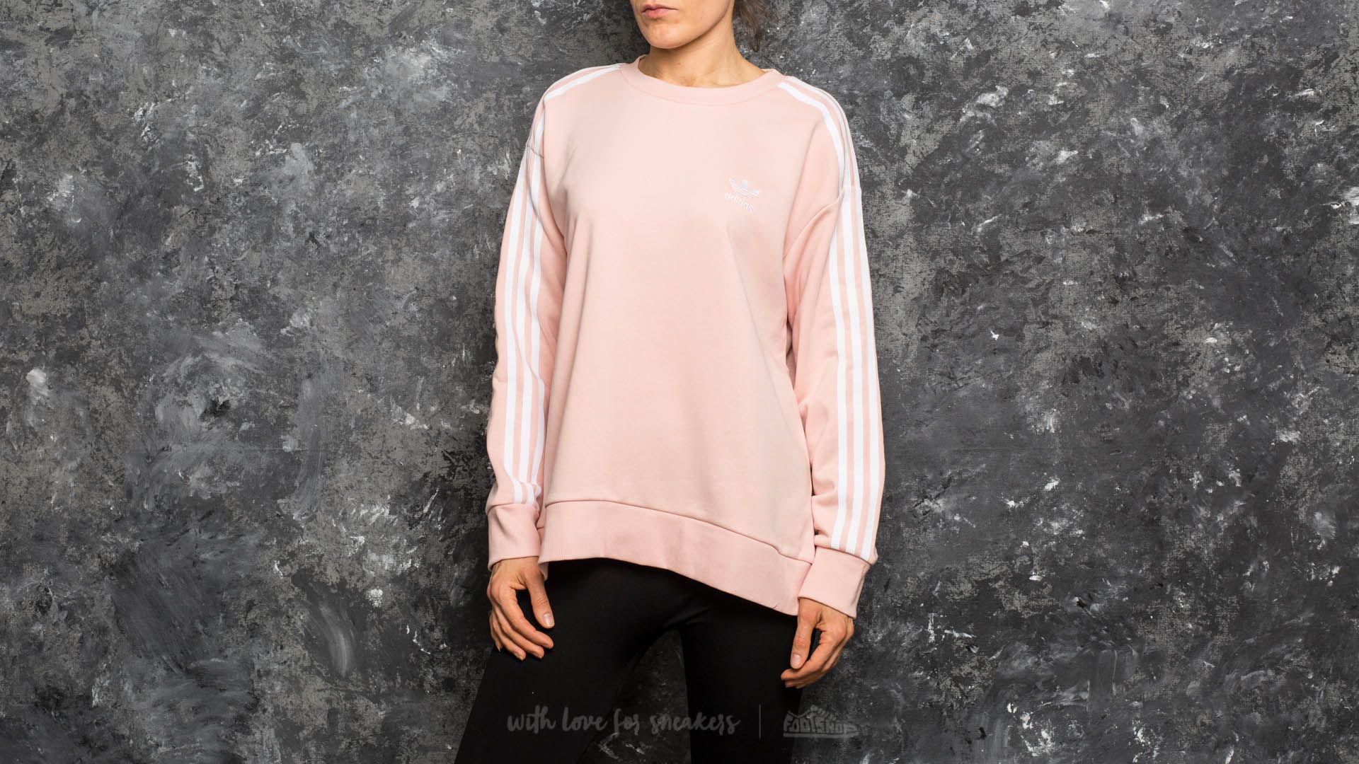 Hættetrøjer og sweatshirts adidas 3 Stripes A-Line Sweat Vapour Pink